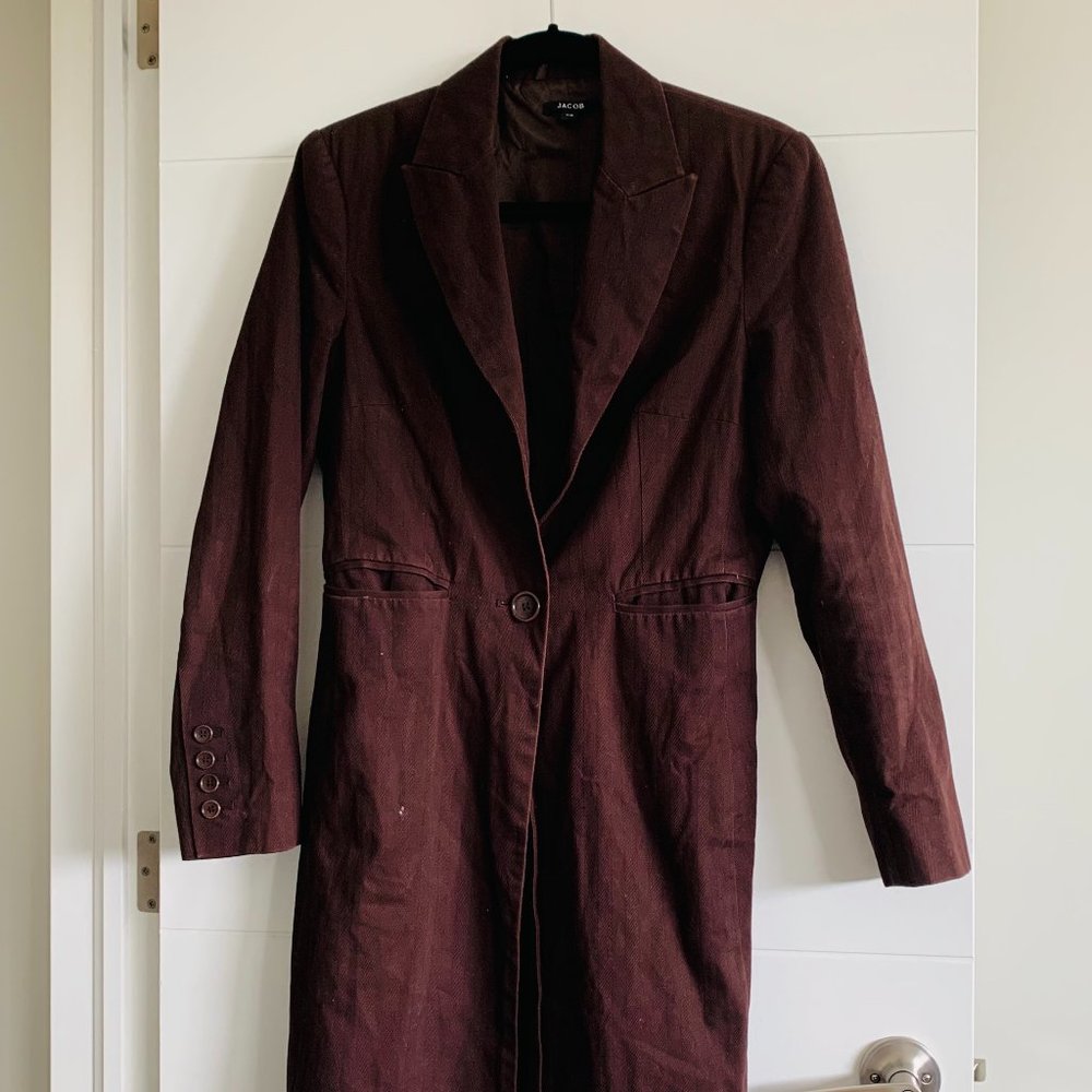 Bedo Brown Cotton Trench Coat